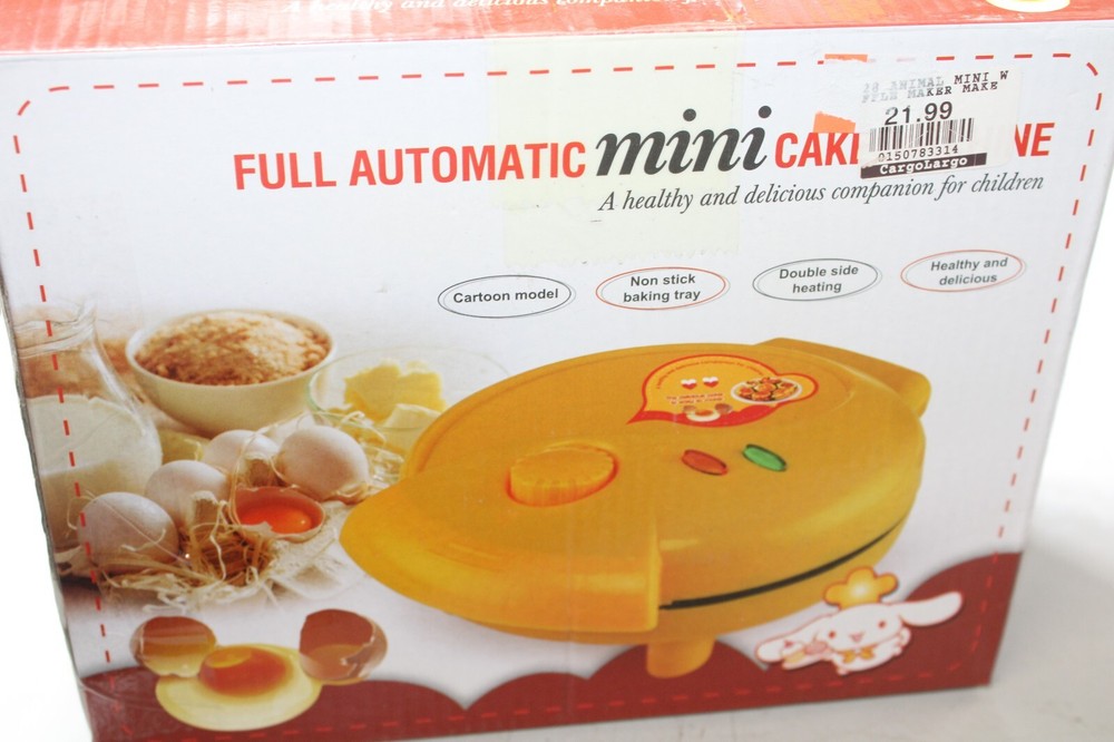 Mini Cake Machine Full Automatic Nonstick Double Side Heating Open Box