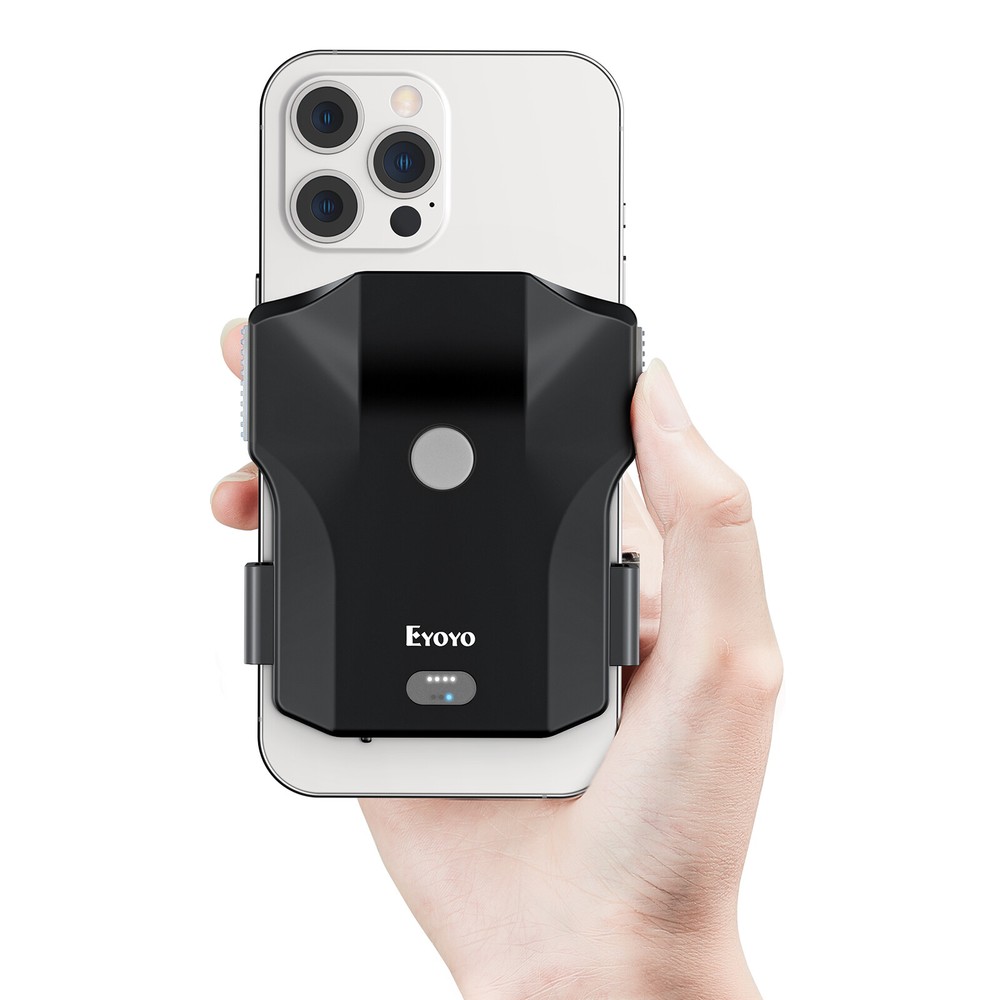 Eyoyo Bluetooth Back Clip Barcode Scanner for Phone,1D 2D QR Code UPC EAN Reader