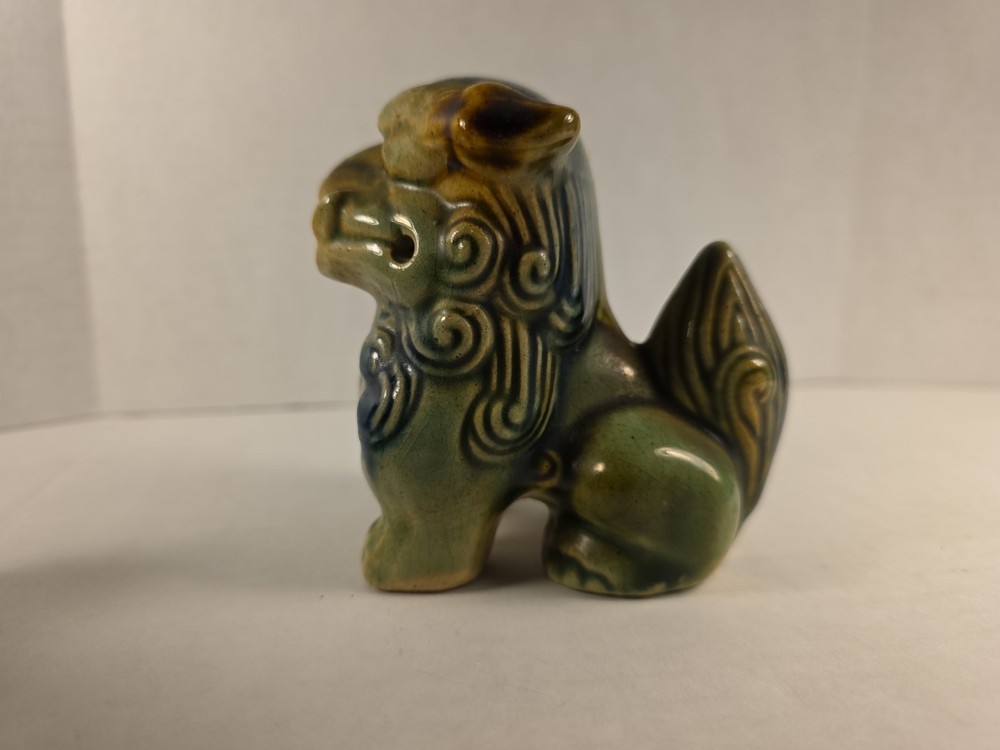 Vintage Dragon Ceramic Green Cone Incense Burner Set