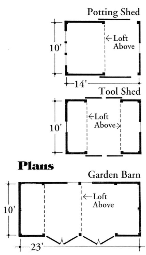 7 Little Backyard Barn Designs - Complete Construction Plans (B5)