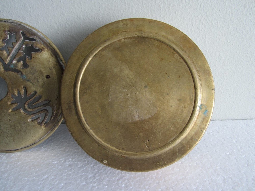 NICE ANTIQUE CHINESE HEAVY SOLID BRASS INCENSE BURNER