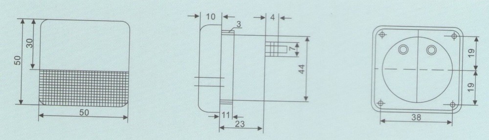DC 0-20V Analog Voltmeter Analogue Voltage panel meter 50*50mm directly Connect