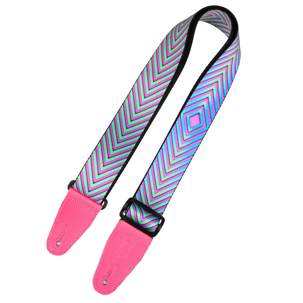 Levy's 2" Poly Optical Illusion Guitar Strap - Distortion