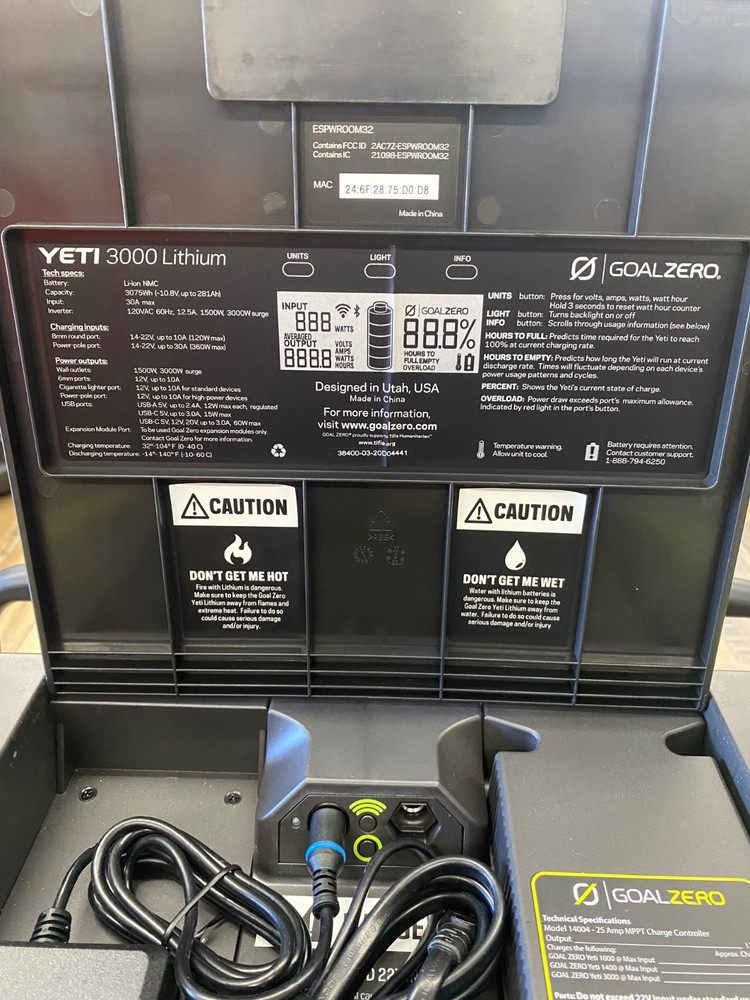 Yeti 3000 Goal Zero Lithium