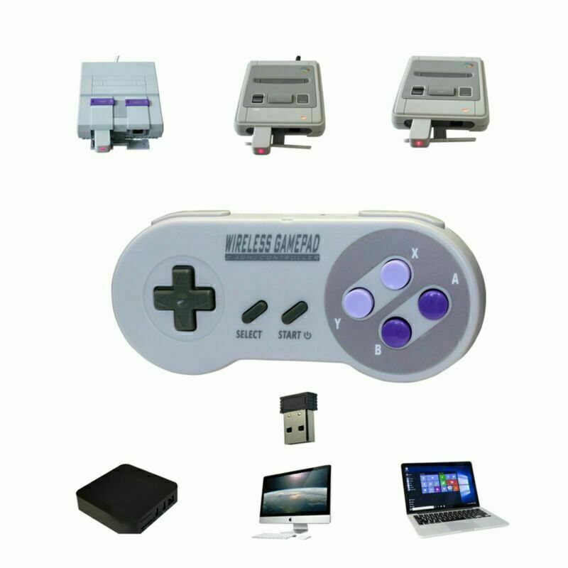 USB Wireless Gamepad Controller For Super SNES Classic Mini Game Console