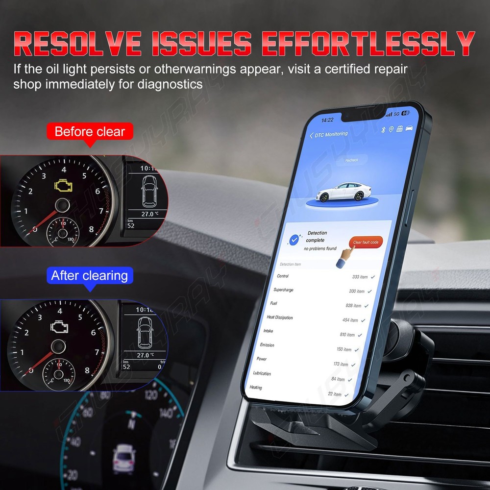 B28 Bluetooth OBD2 OBDII 25K80 Car Diagnostic Scanner Tool iOS Android PC