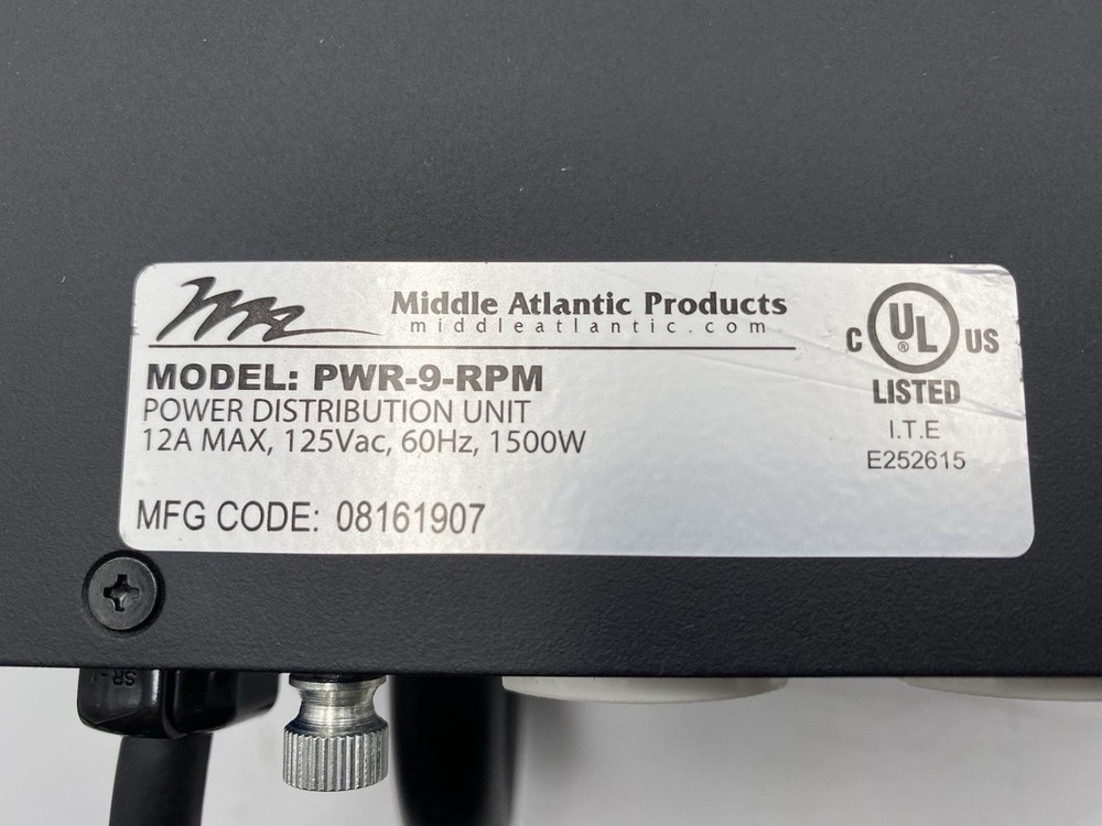 Middle Atalantic PWR-9-RPM PDU