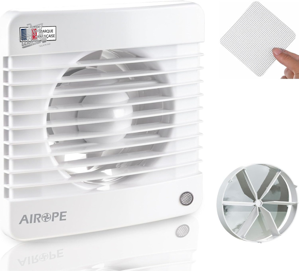 100mm Standard Ventilation Extraction Fan + Air Non Return Valve +