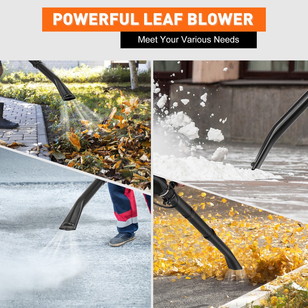 Commercial Backpack Gas Leaf Blower Manual Start 63cc Two-stroke Engine