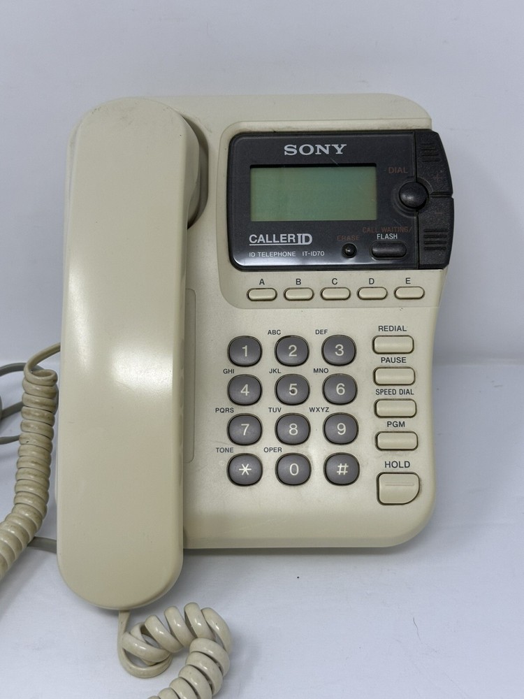 Sony IT-ID70 Caller ID Multi-Function Phone LCD Display AC Cord-Free Operation