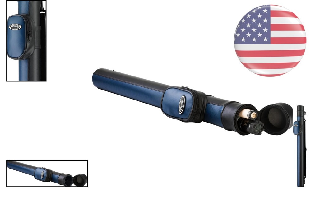 Compact Q-Vault Supreme Hard Case for 2-Piece Billiard Cue - Adjustable Strap