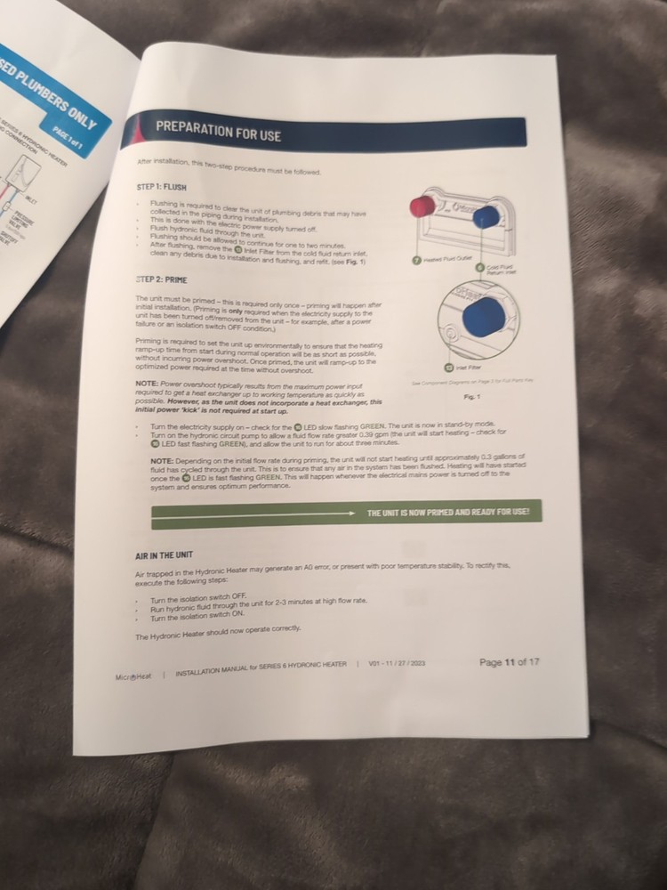 NEW JVIS USA MicroHeat 6-13 Electric Underfloor Hydronic Heater. 240V 1ph 60 HZ