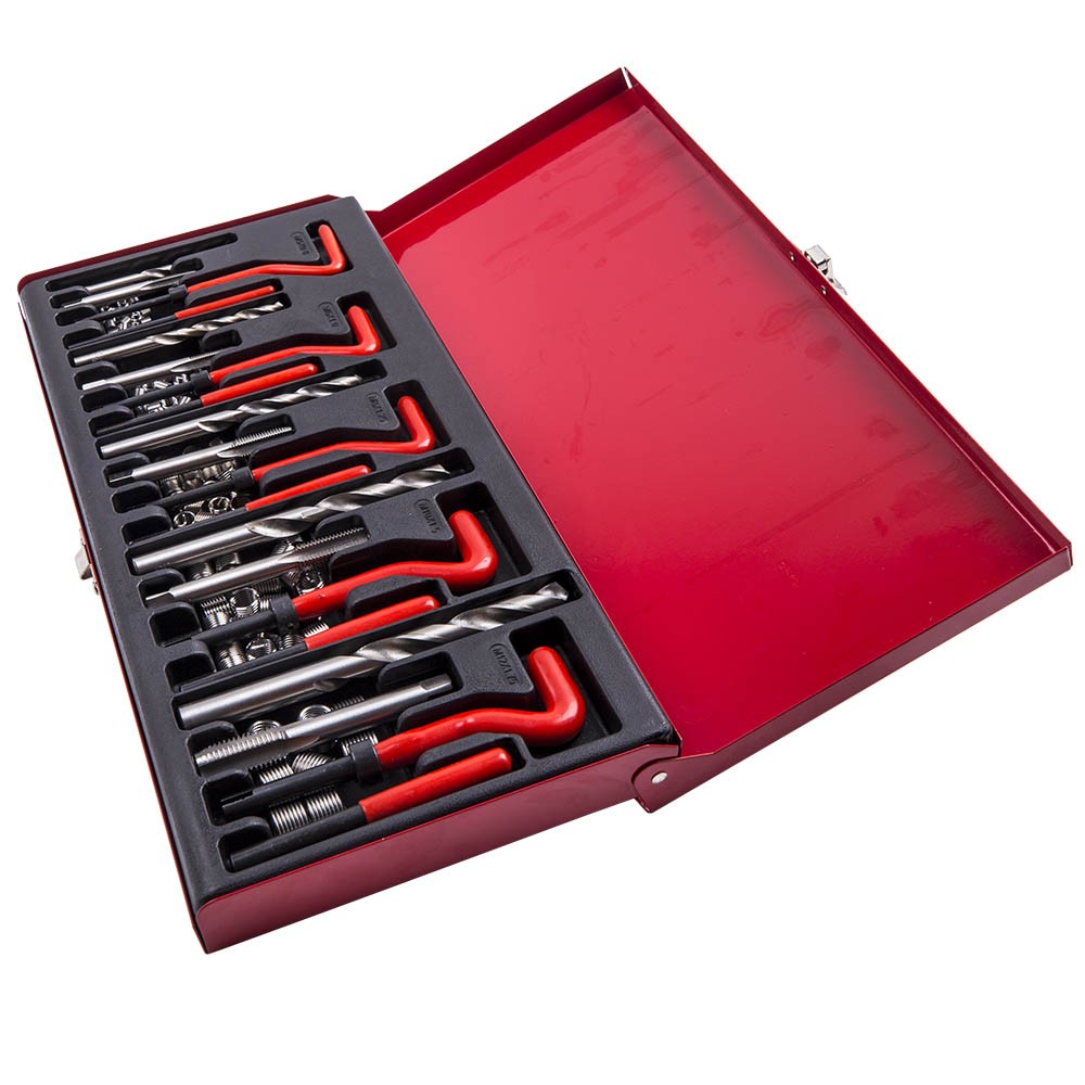 WIRE THREAD INSERT KIT M5-M12 WITH DRILL BITS TAPS TOOLS CASE 131PCS