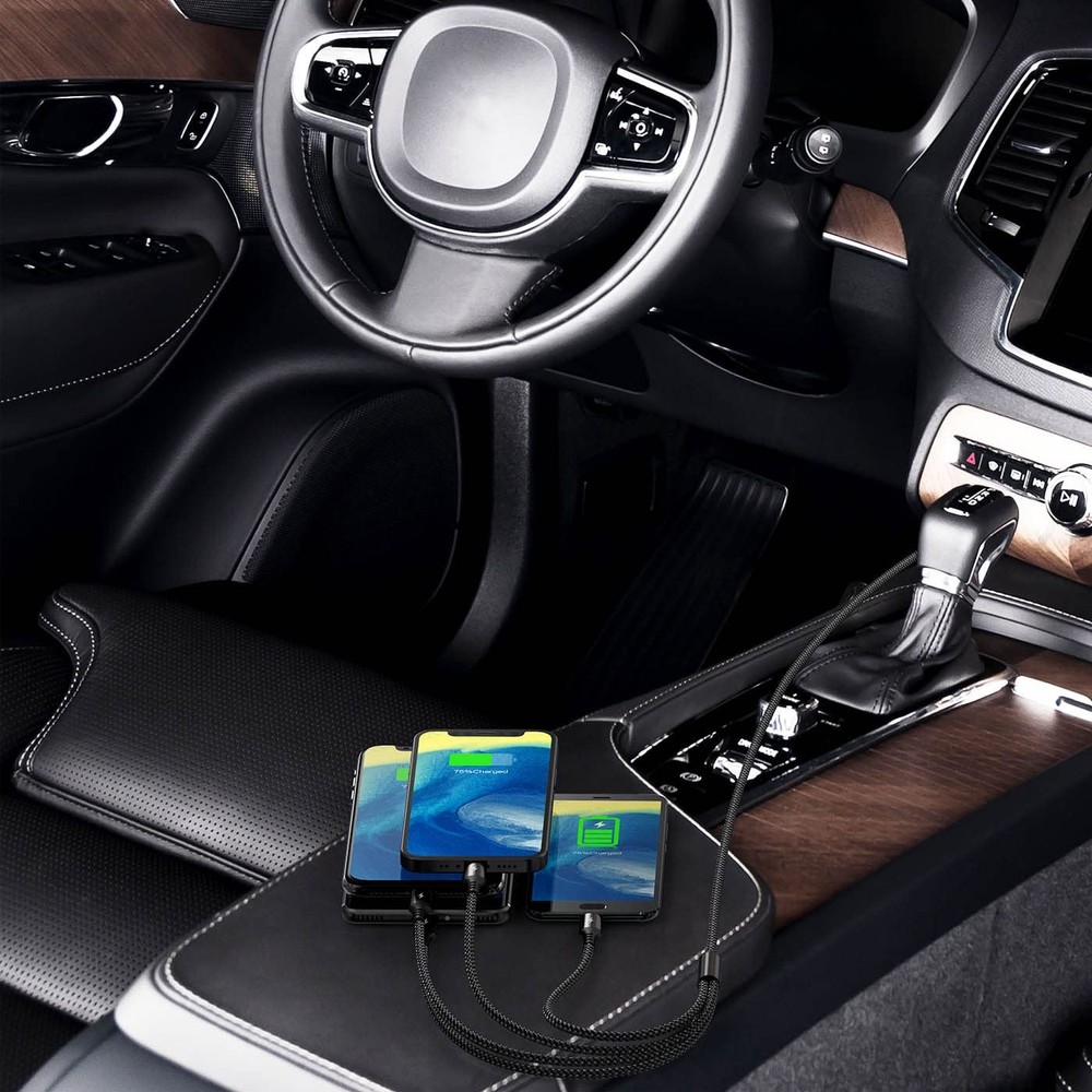 RULUS Long Multi Charging Cable [2Pack/10Ft] USB 4 in 1 Fast 10ft