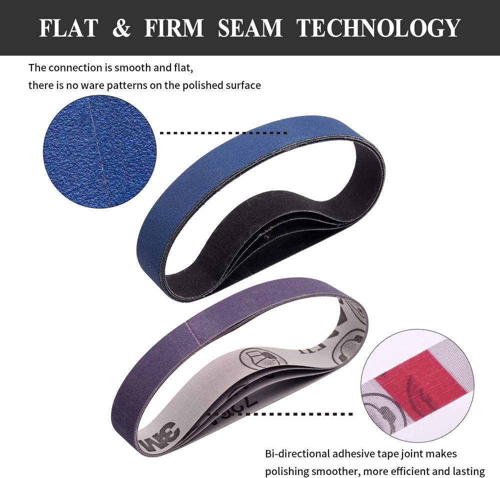 32 Pack 1/2" X 10" Replacement Knife Sharpener Sanding Belts for Work Sharp WSCM