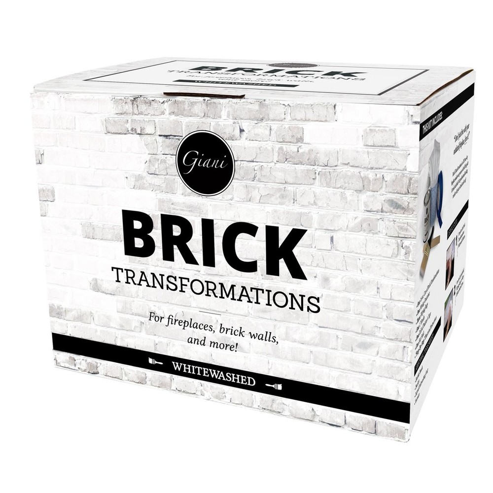 Giani Brick Transformations Kit - Whitewashed Fireplace & Wall Paint