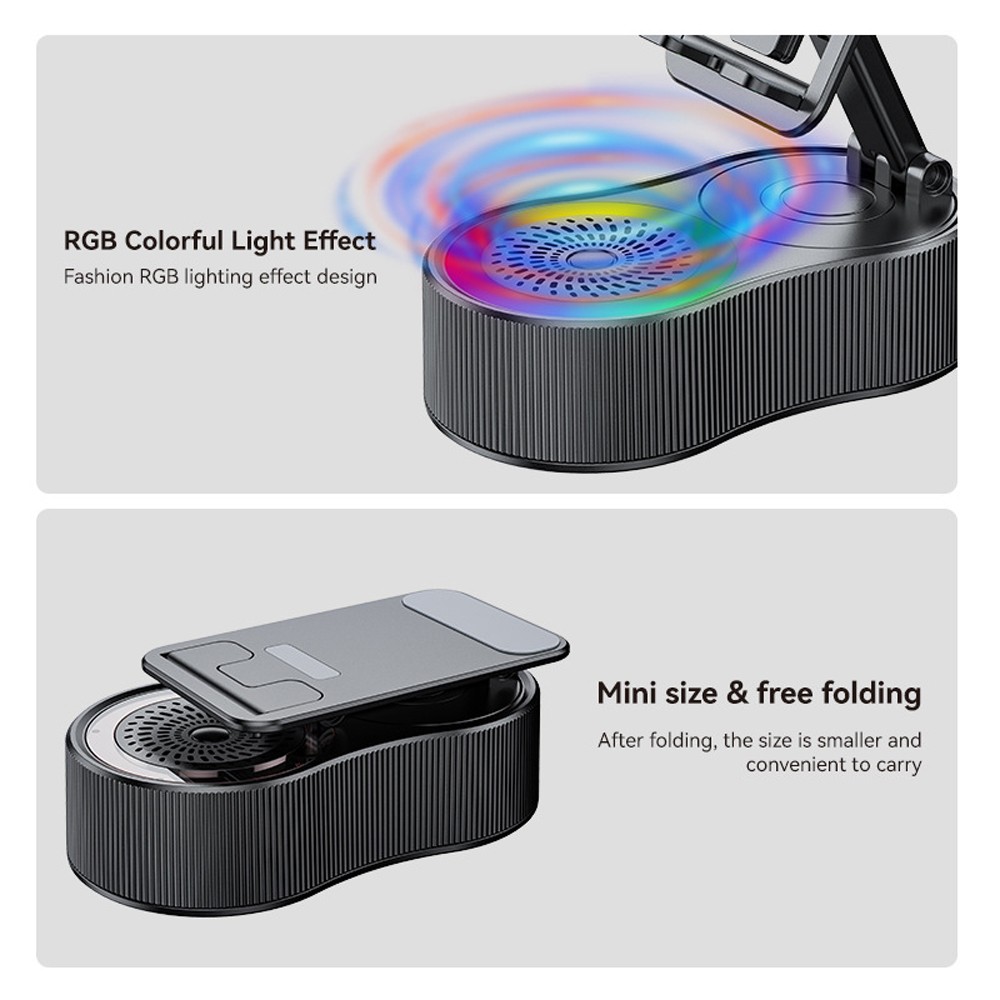 5-In-1 Bluetooth Multi-Functional Mobile Phone Audio Stand With Microphone AGD