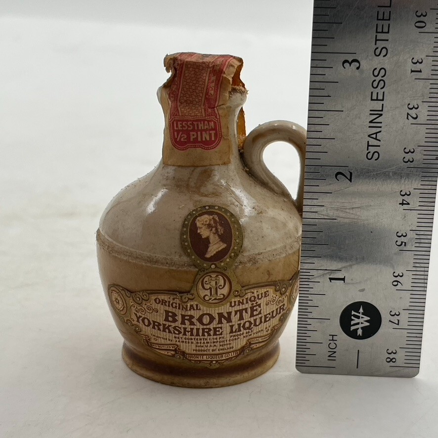 VTG Mini Bottle Empty Display Jug Collectible Bronte Yorkshire Liqueur