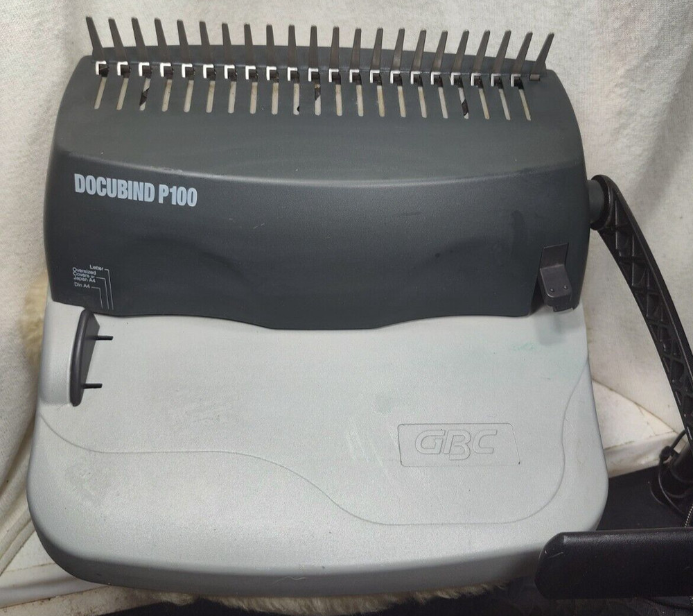 GNC DOCUBIND BINDING MACHINE MODEL: P100 COMBINATION HOLE PUNCH & BINDING IN ONE
