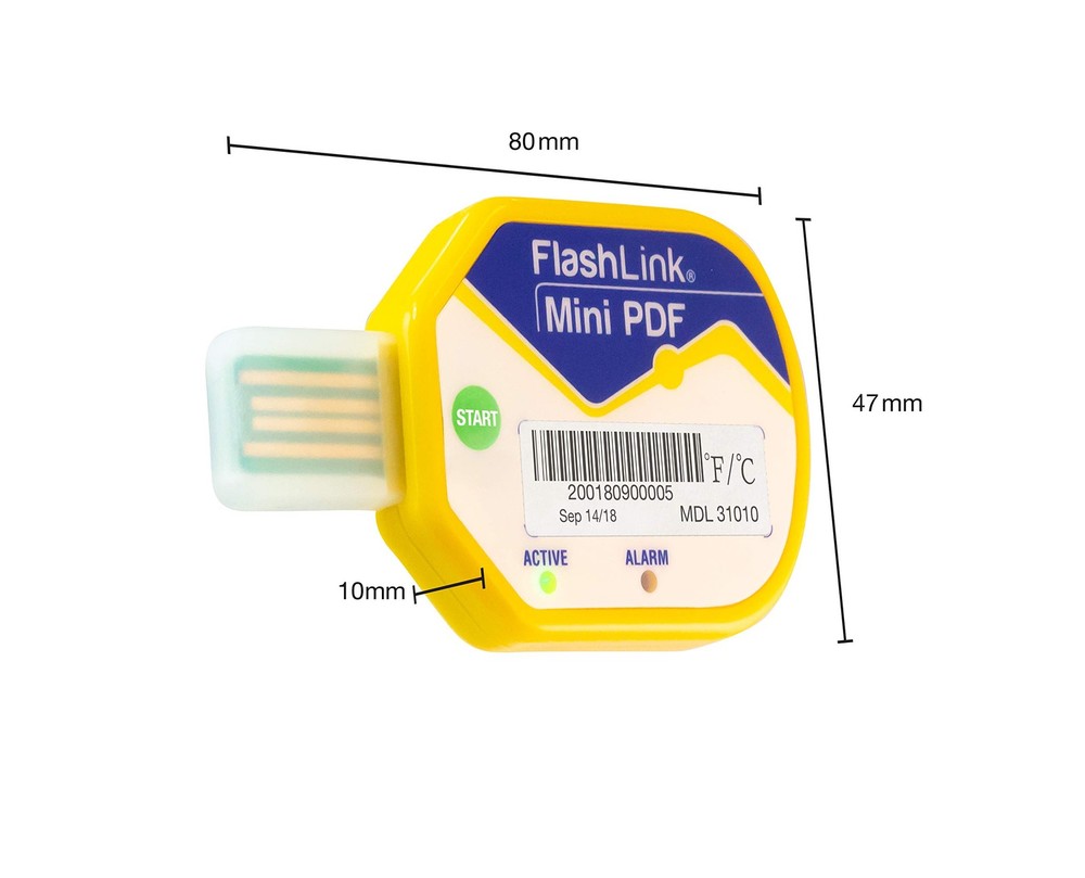 (10 Pack) 85 Days USB Temperature Data Logger Recorder in-Transit Trip Single...