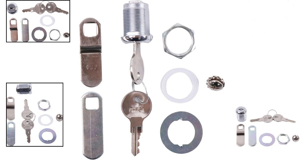 7/8'' Cam Lock with 2 Keys for RV Doors Cabinets Security Replacement CH751
