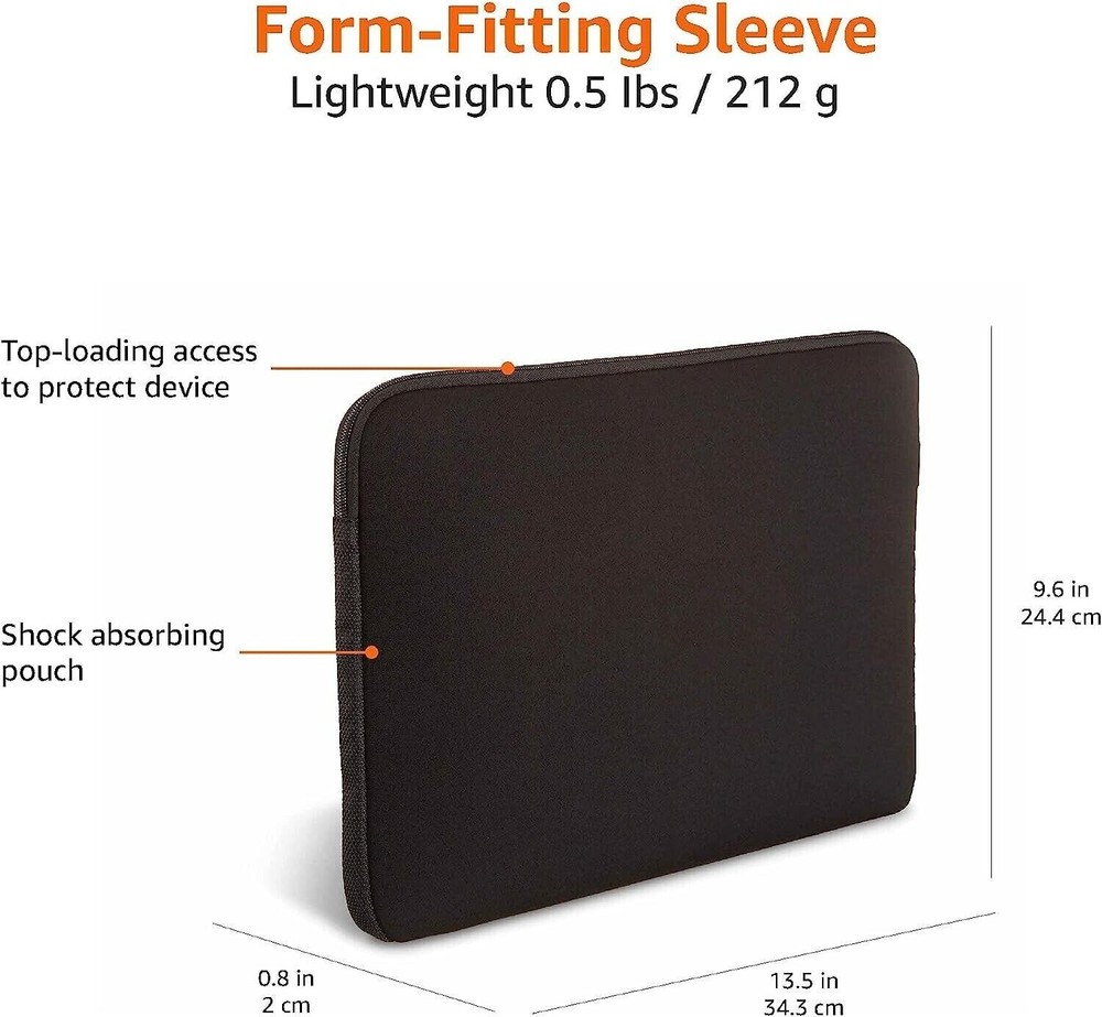 BUNDLE (5) 13.3-Inch Laptop Sleeve, Protective Case -Black (New) Amazon Basic