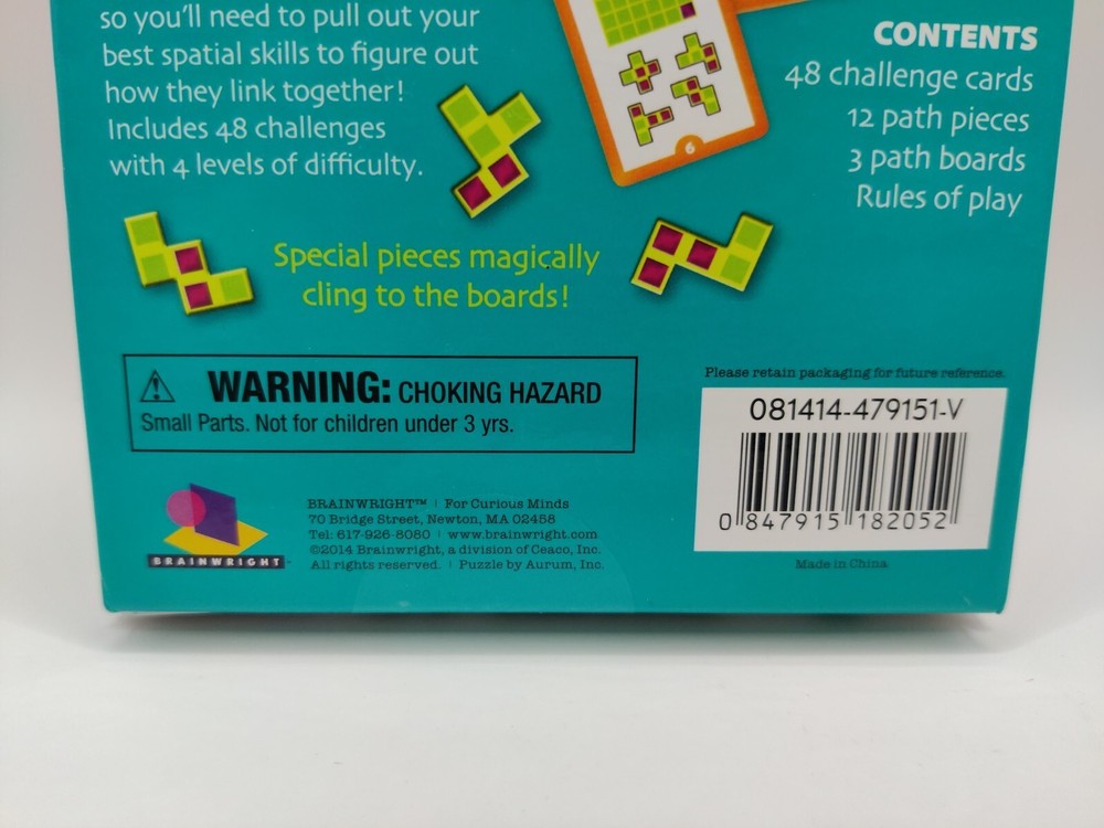 Link it Path Puzzle The Piece-By-Piece Path Puzzle 48 Challenges Brainwright