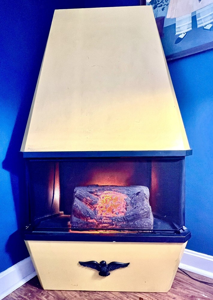 Mid-Century Electric Fireplace