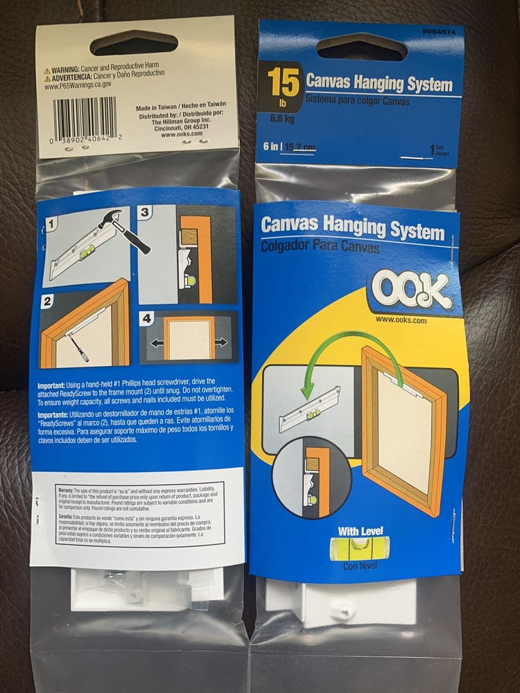 2- Plastic Canvas Hanging System Cleat**15 lbs.** **NEW in Package**