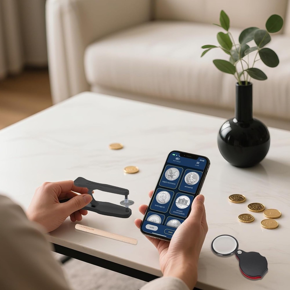 Coin Ping Tester Kit, Size Comparison, Portable & Technical Specifications Style