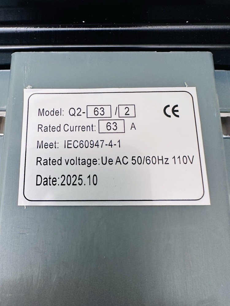 Double Power Source Automatic Transfer Switch Q2 Series 63 Amp 2 Pole