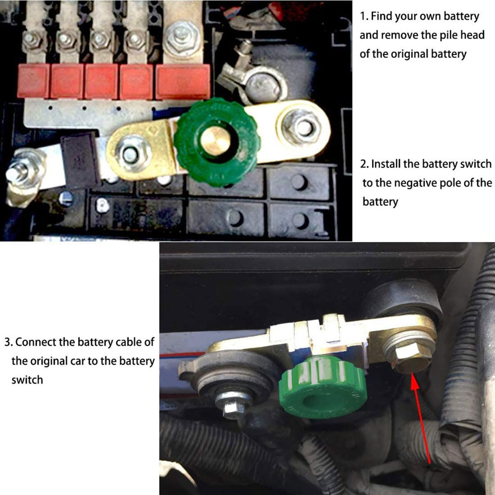 2Pcs Side Post Battery Disconnect Switch, Battery Master Switch Isolator for Pow
