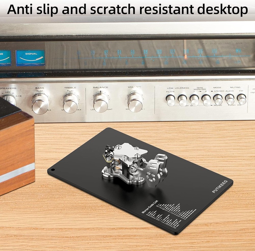 Classic Morse Code Learning Key - Rust-Resistant Steel Table for Enthusiasts
