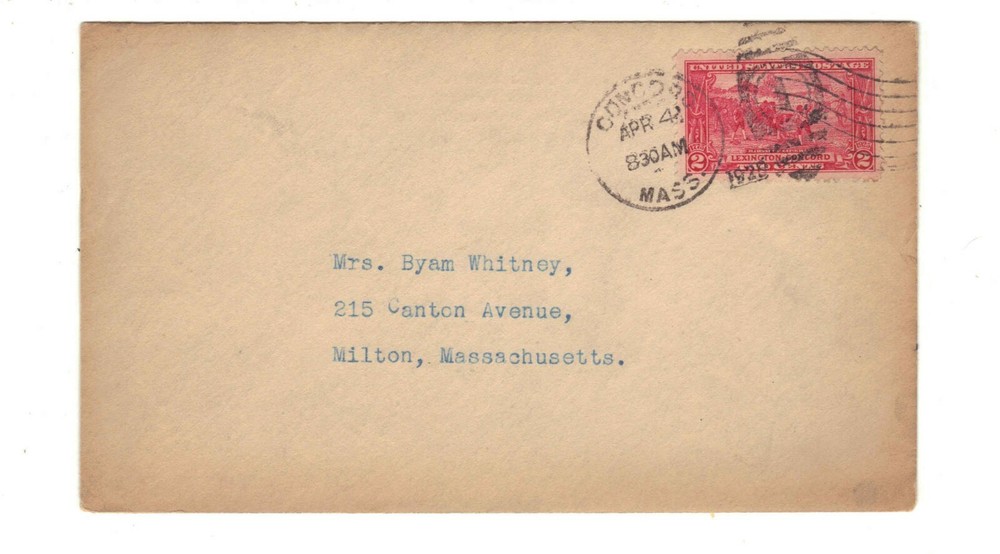 FDC   # 618     2c  Lexington-Concord issue
