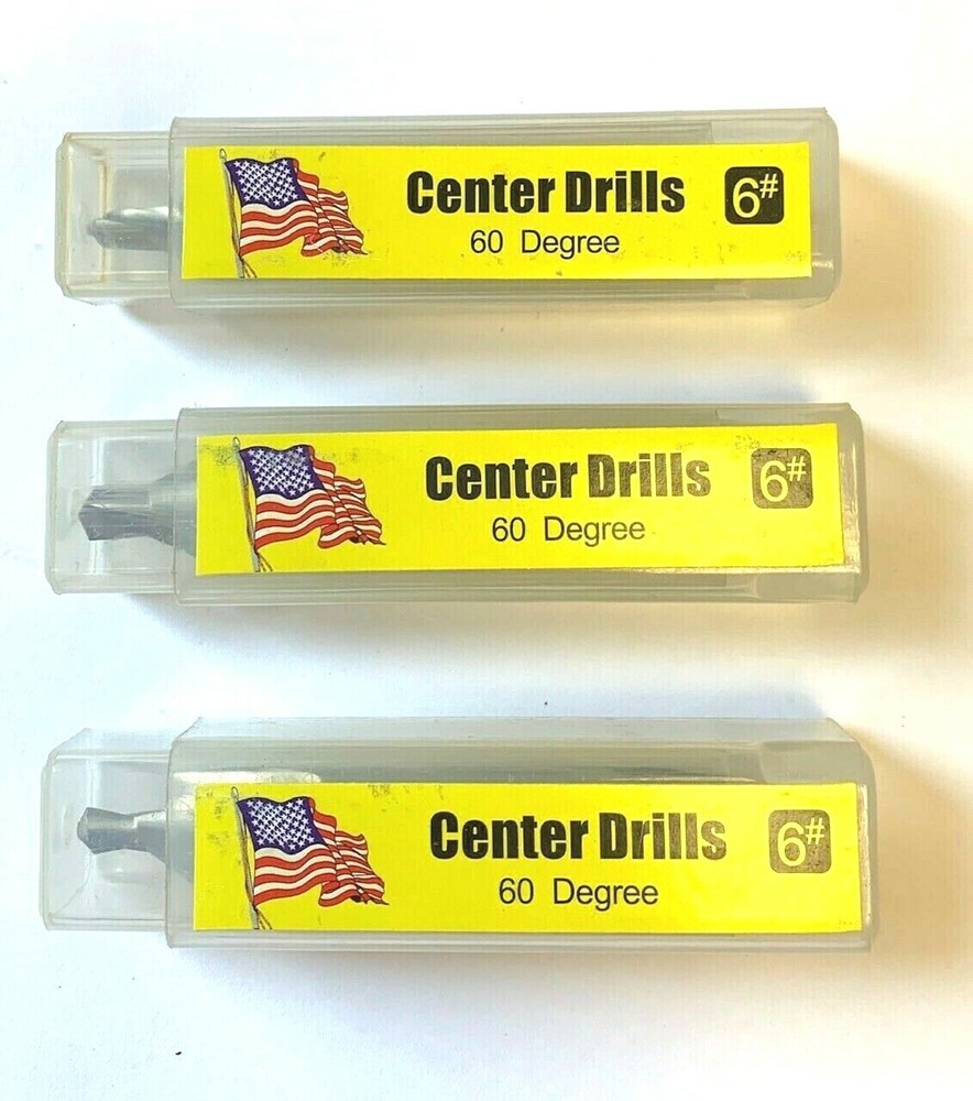 #6 60 DEG CENTER DRILL (COMBINED DRILL & COUNTERSINK) 3 PIECES