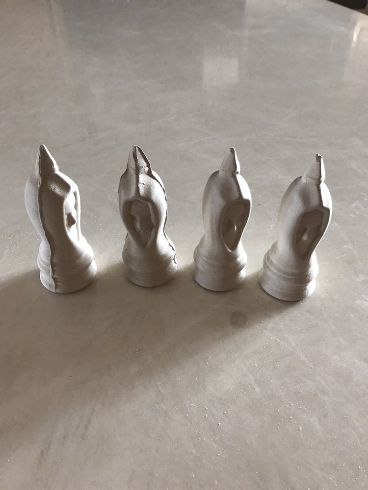 32pc Ceramic Chess Set Unpainted Unglazed Unbranded New