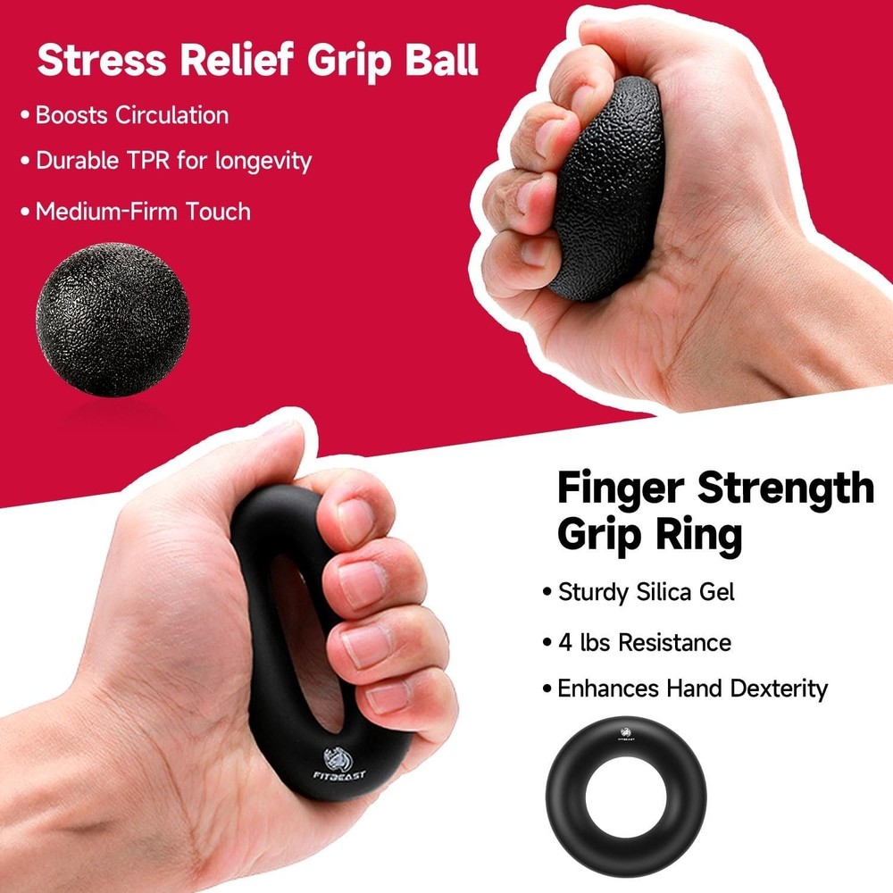 Adjustable 5 Pack Grip Strengthener Kit: Ergonomic Forearm Training Solution