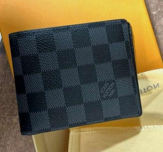 Authentic Louis Vuitton Multiple Bifold Wallet Damier Graphite Canvas