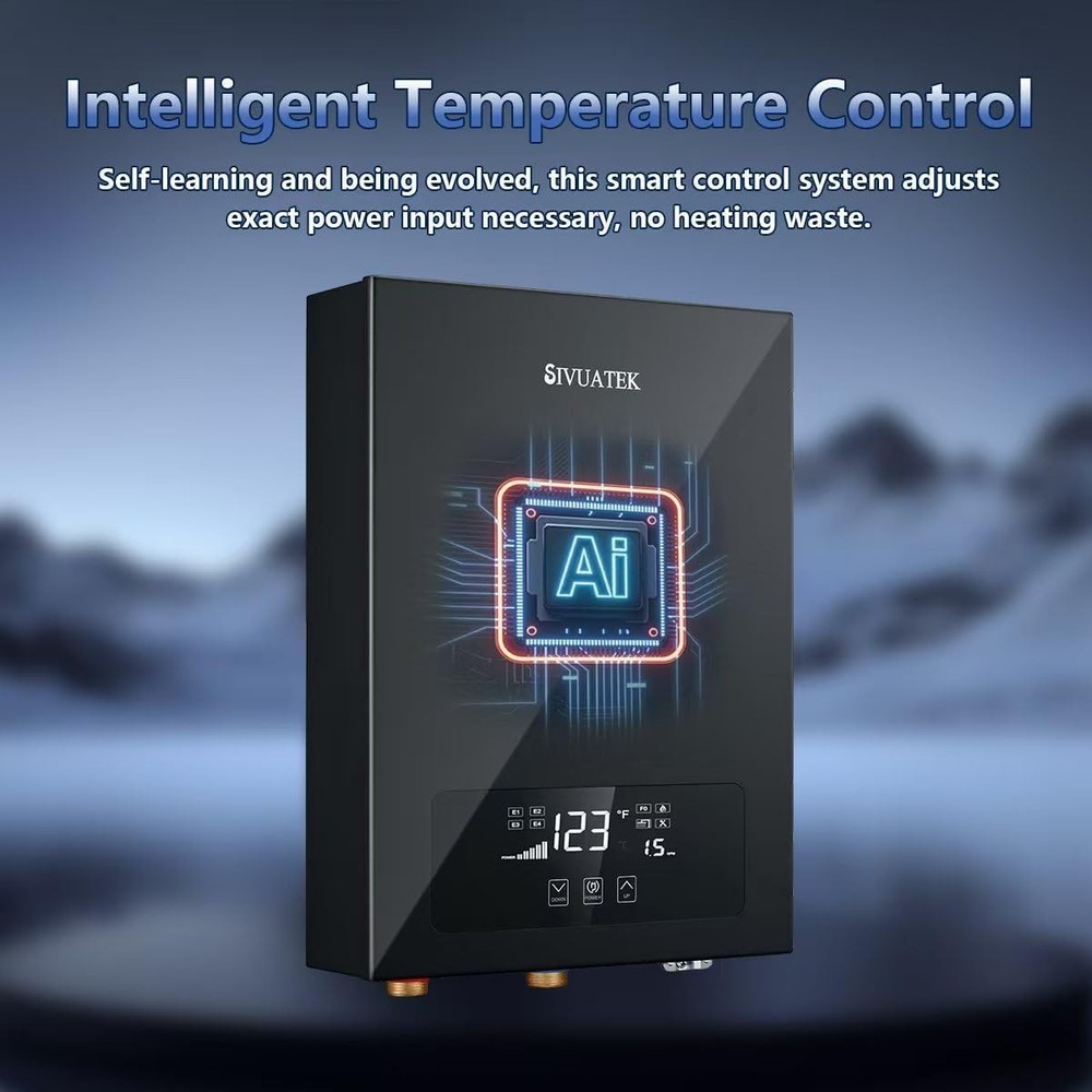 SIVUATEK Electric Tankless Water Heater 14kW, 240V-ETL Certified,Self Modulating
