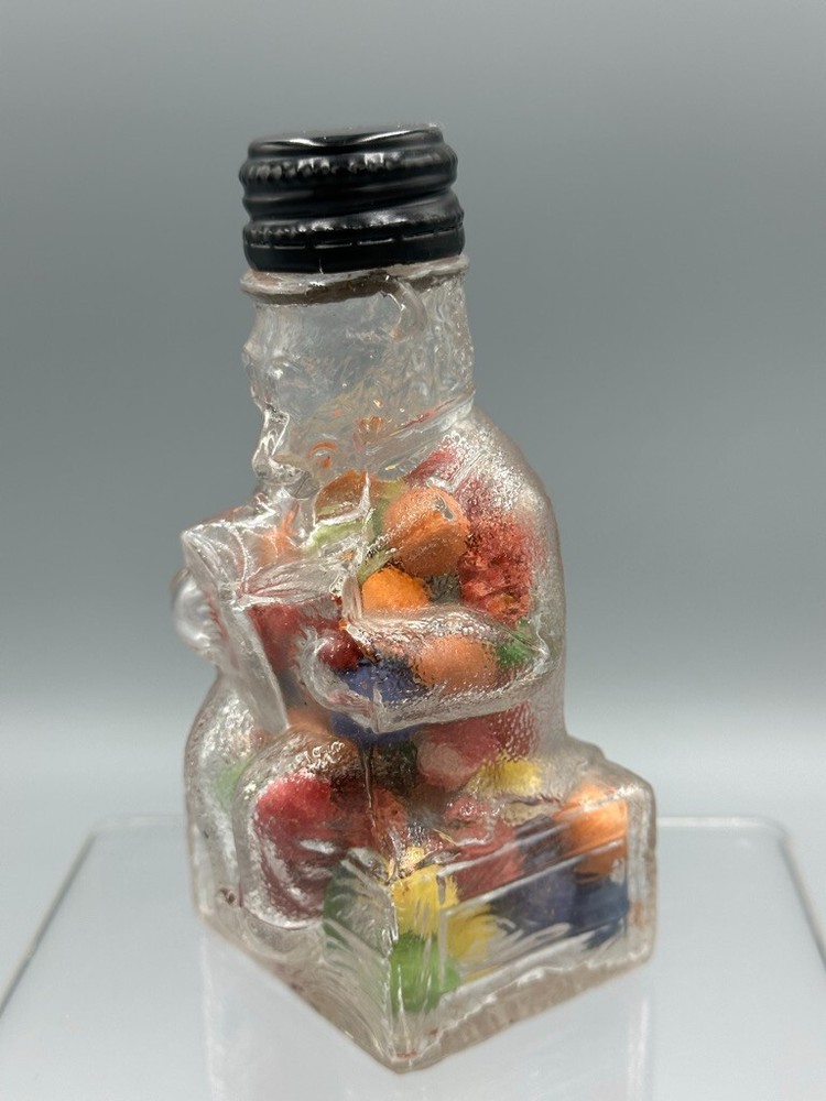 c 1910 Learned Reading FOX BOTTLE or BEAR Glass CANDY CONTAINER Antique E&A 470