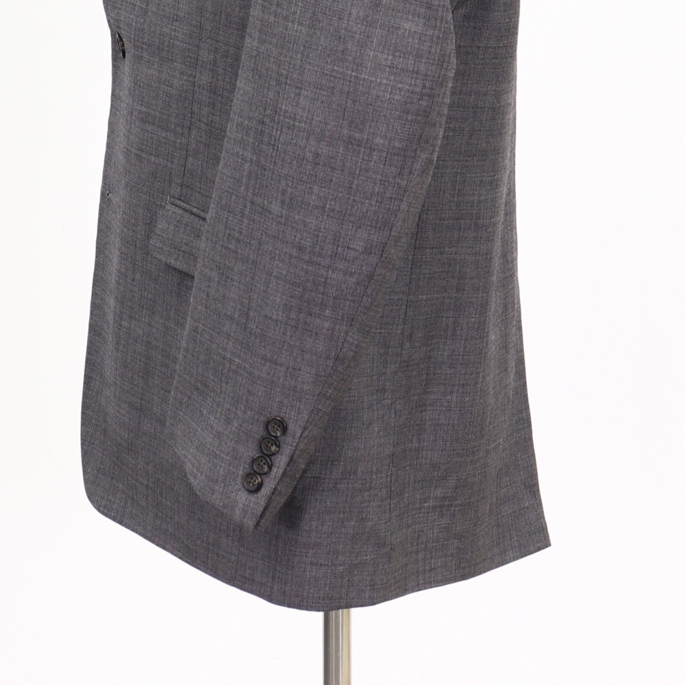 Chaps 42L Gray Sport Coat Blazer Jacket Solid 2-Button Wool