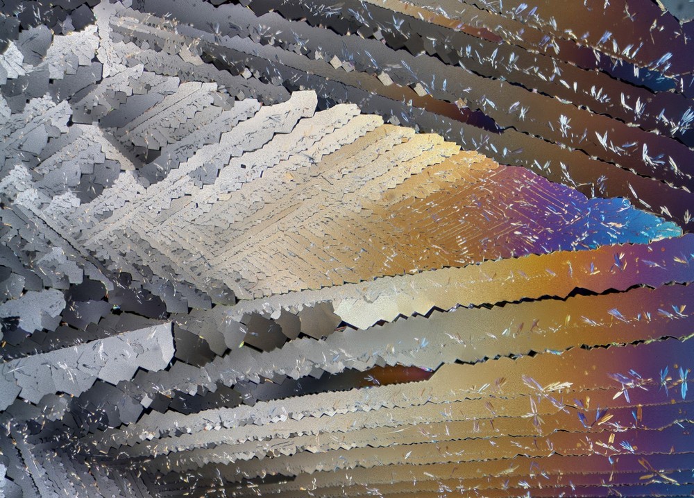 Microscope slide of UREA for polarized light