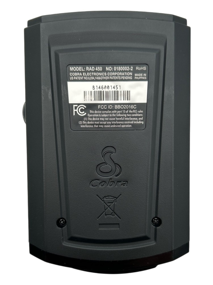 Cobra RAD 450 Radar Detector OLED Display