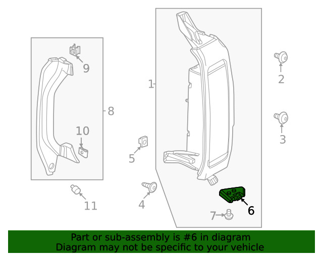 Genuine GM Tail Light Bracket 85133591