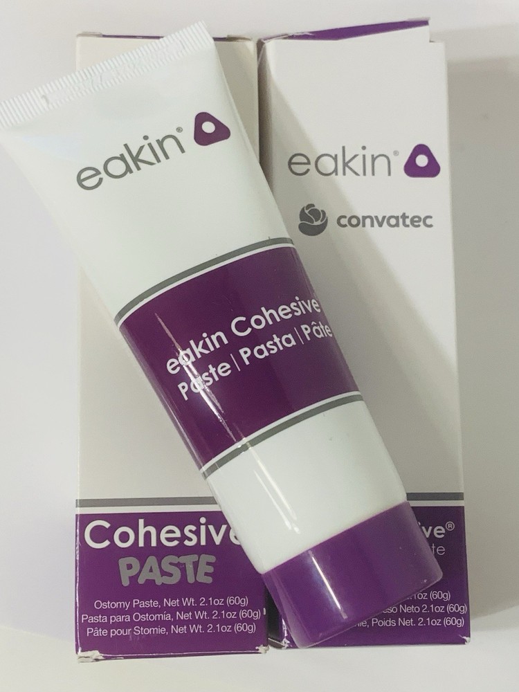 2 ConvaTec 839010 EAKIN COHESIVE OSTOMY PASTE 2.1 oz. (60g) 2 Boxes