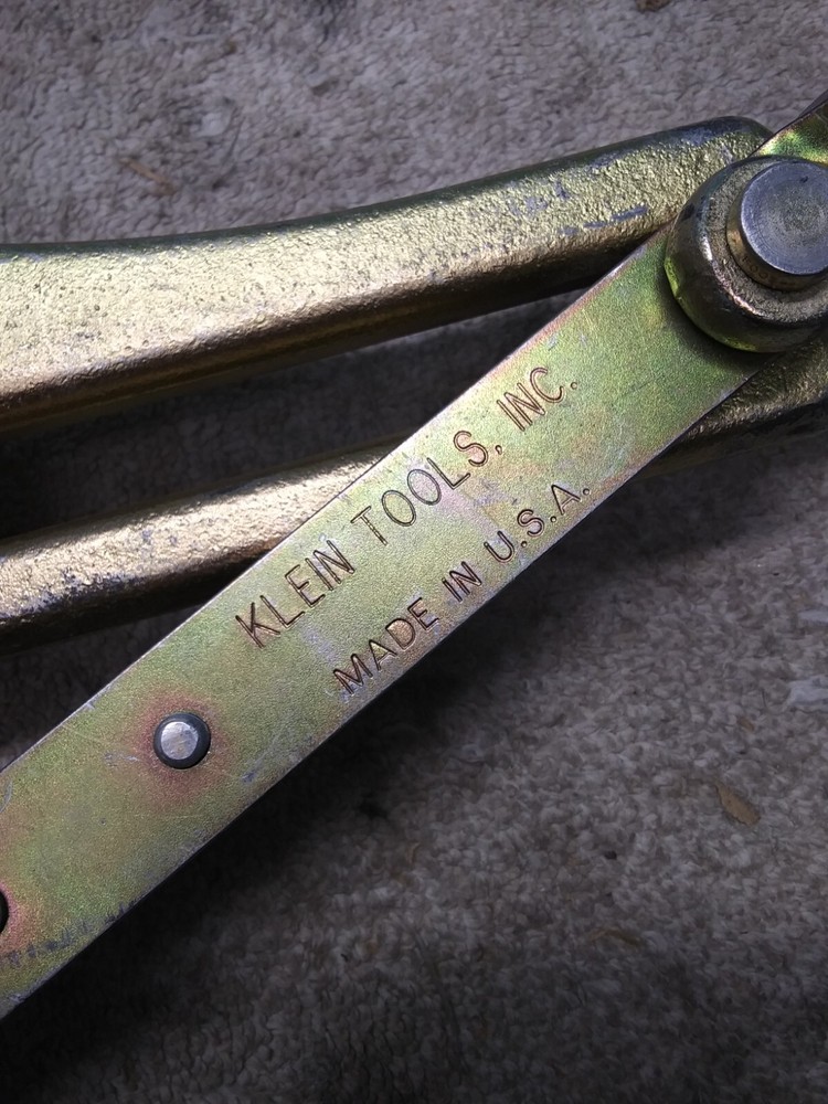 KLEIN 1611-50 CABLE WIRE GRIP PULLER 8000lbs Capacity
