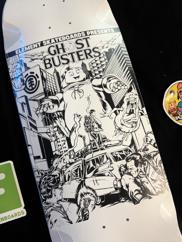 RARE The Ghostbusters Limited Edition Color Me Comic Element Skateboard Deck