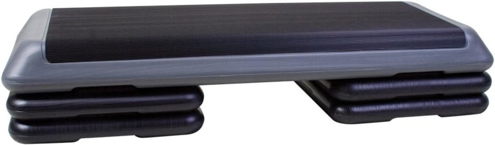 Exercise Step Platform Polyethylene 43x16in NonSlip Adjustable Riser Set