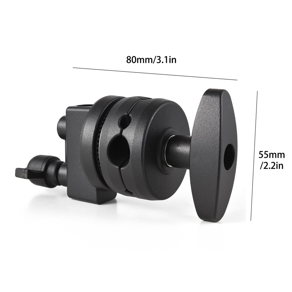 Multi-Functional Light Stand Mounting Adapter Heavy Duty Head Holder Grip