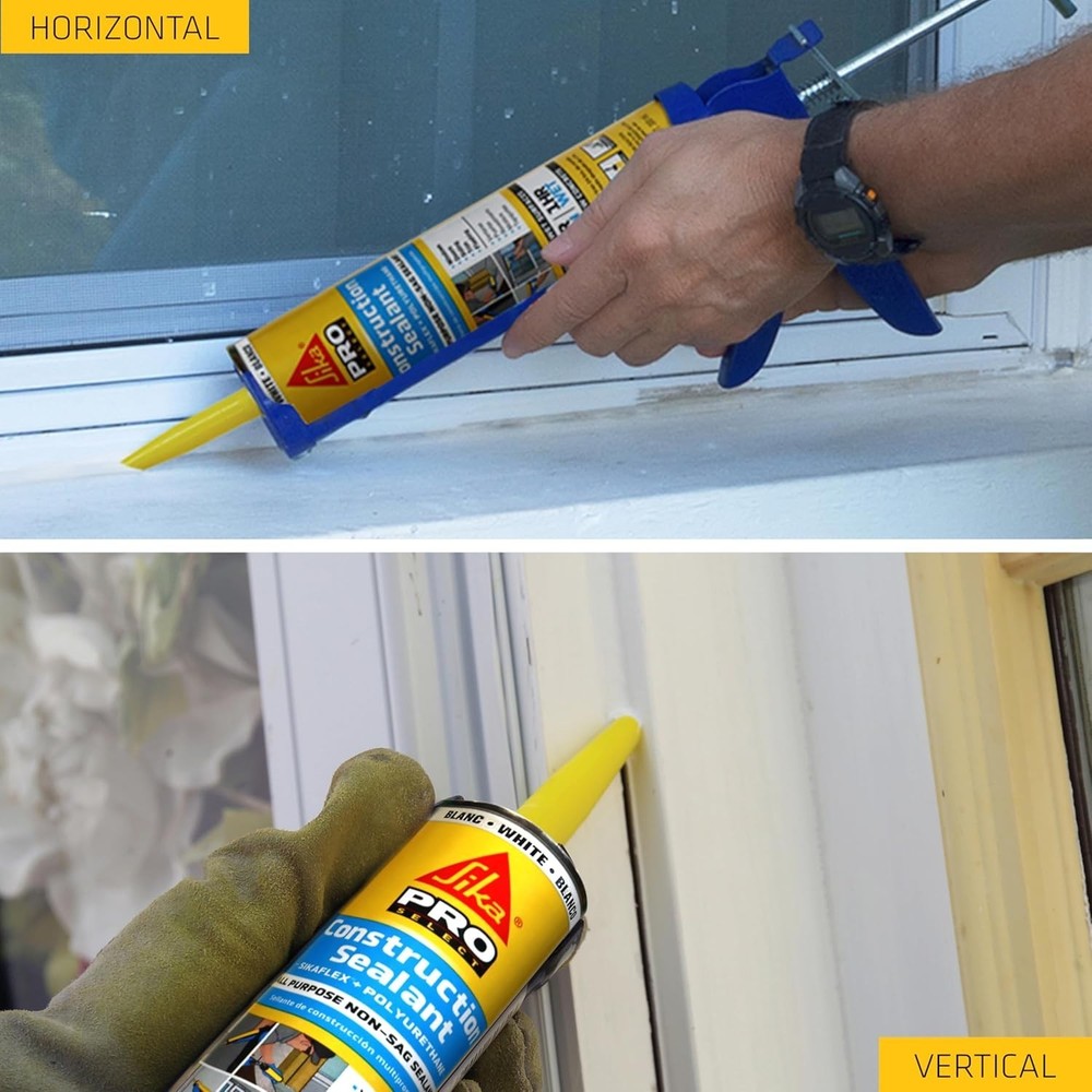 Precision White Construction Sealant - 10.1 oz Multi-Surface, Quick-Dry Formula